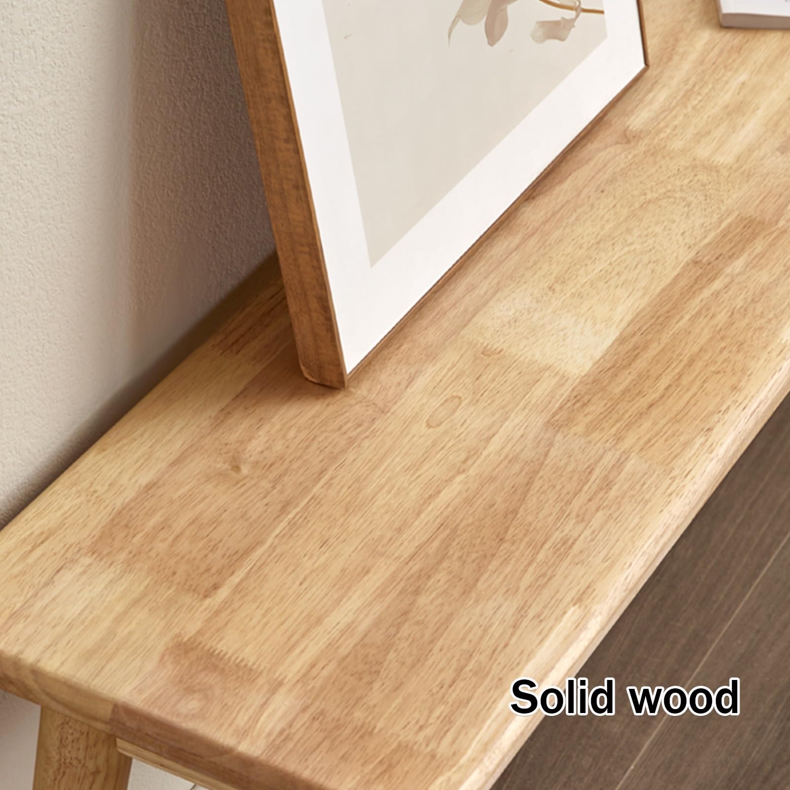 Banc de Salle à Manger, Banc en Bois, Banc de Cuisine avec Coins arrondis, Bois Massif Banc de Cuisine, stabilité structurelle, Banc Salle(120cm/47.2in)
