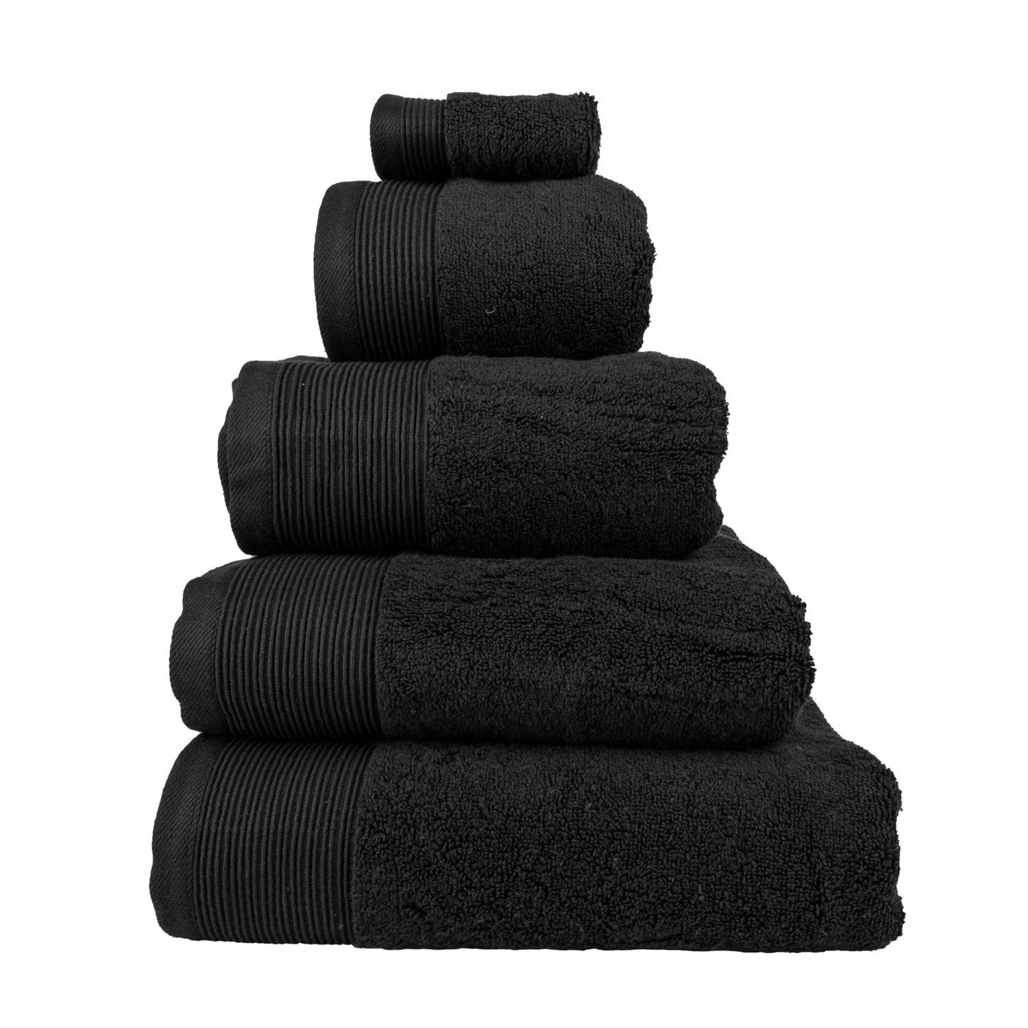 Homescapes Noir Black Supreme Face Cloth 700 Gsm Egyptian Cotton