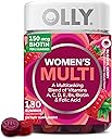 OLLY OLLY Women's Daily Multivitamin Gummy, Vitamins A, D, C, E, Biotin, Folic Acid, Adult Chewable Vitamin, Berry Flavor, 65 Day Supply - 130 Count