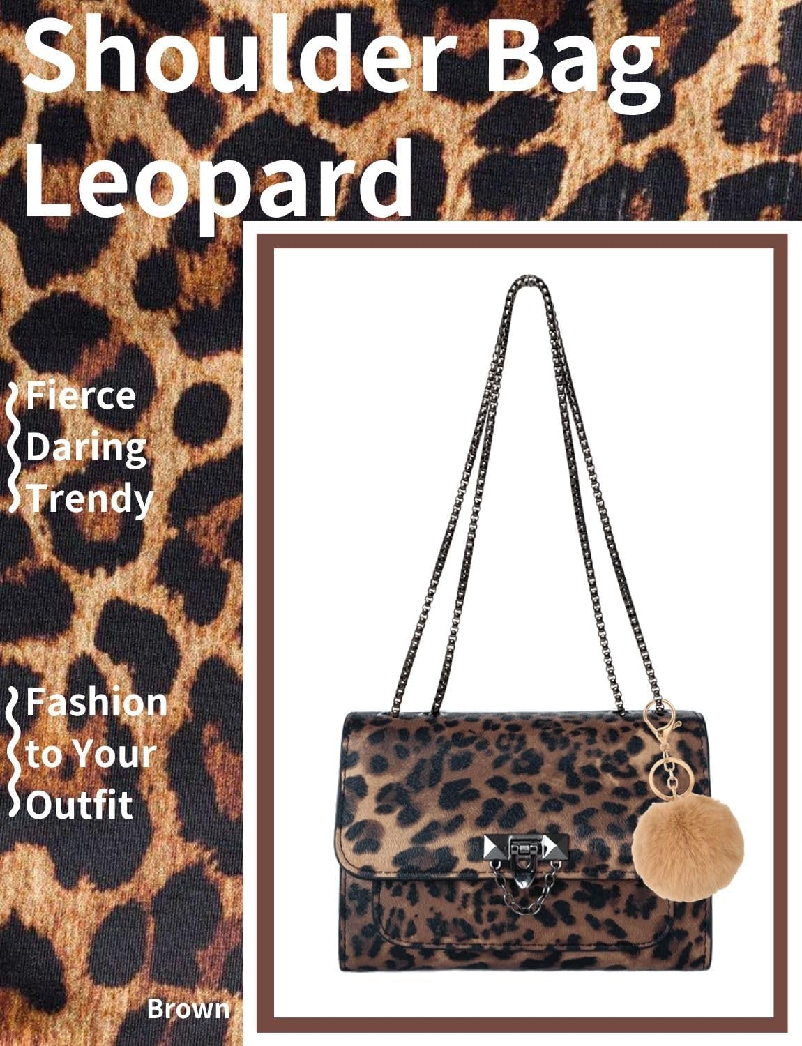 Leopard Print Purses For Women Cheetah Purses Small Shoulder Bag Vintage Handbag Crossbody Bags Clutch