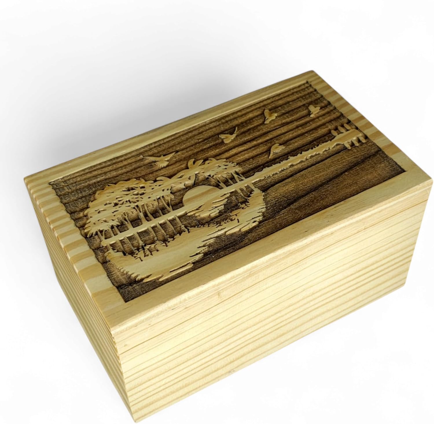 Wooden Urns for Human Ashes Adult Male/Female, Cremation Urn Pets Cat Dog Urn Burial Funeral Memorial Urns (Medium - 114 Cub/inch, Guitar Design)