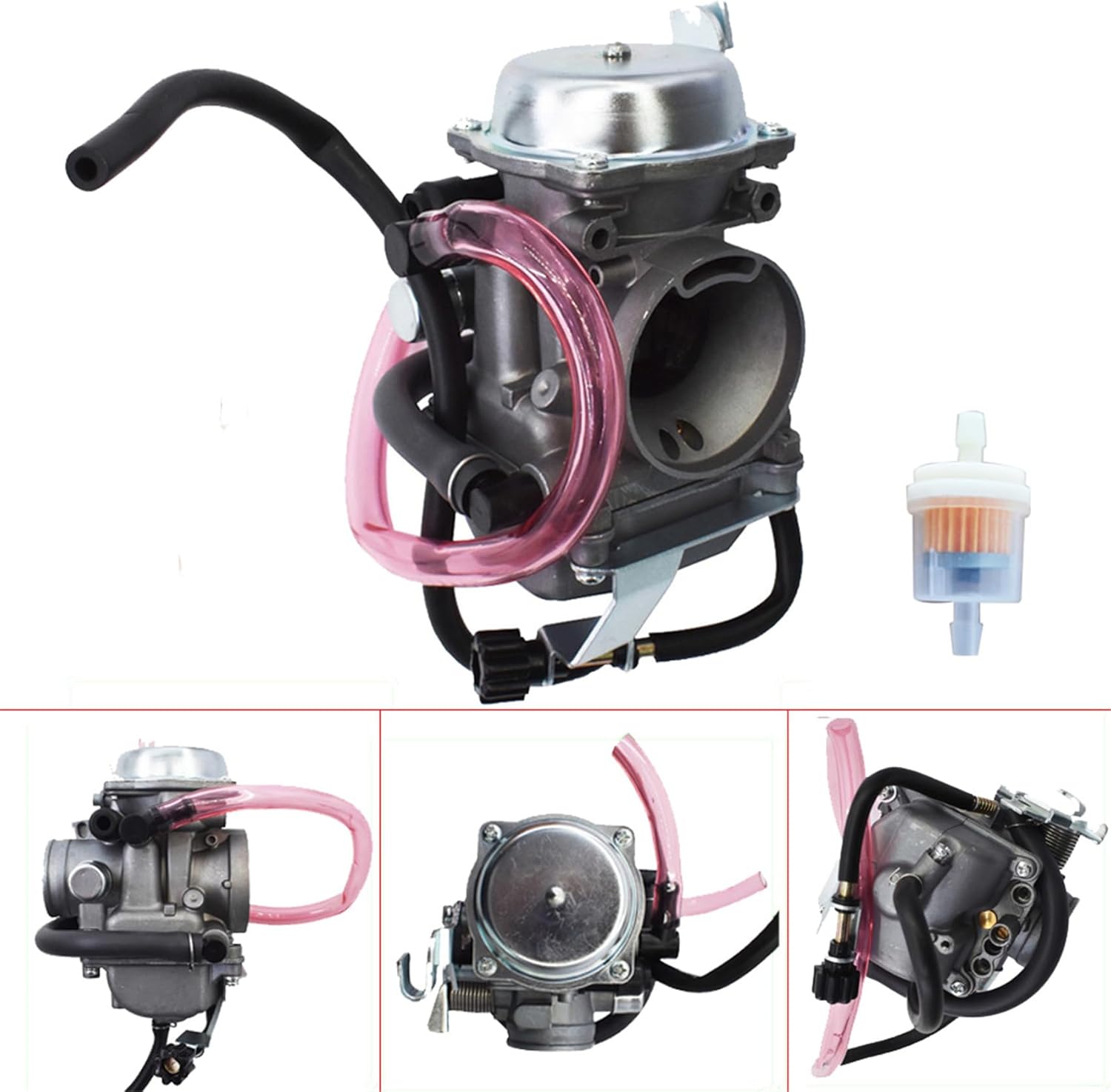 labwork Carburetor Carb with Intake Boot Replacement for Kawasaki 250 KLR250 1987-2005