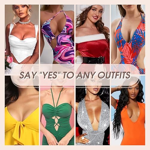 Miniatura 5 de Boob Tape Boobytape 3 Extra Wide Bob Tape for Large Breasts XL Breast Lift Tape w 2pcs Reusable Nipplecover Adhesive Bra