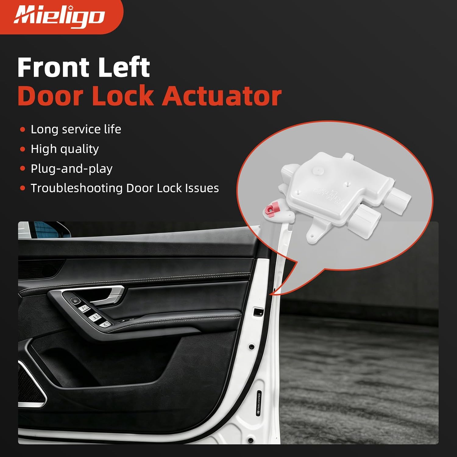 Door Lock Latch Actuator - Front Left Driver Side Compatible with Honda Accord 2003-2007,Honda Ridgeline 2006-2014,Acura TL 2004-2008,Acura TSX 2004-2008, Replaces 746-367,72155SDAA01