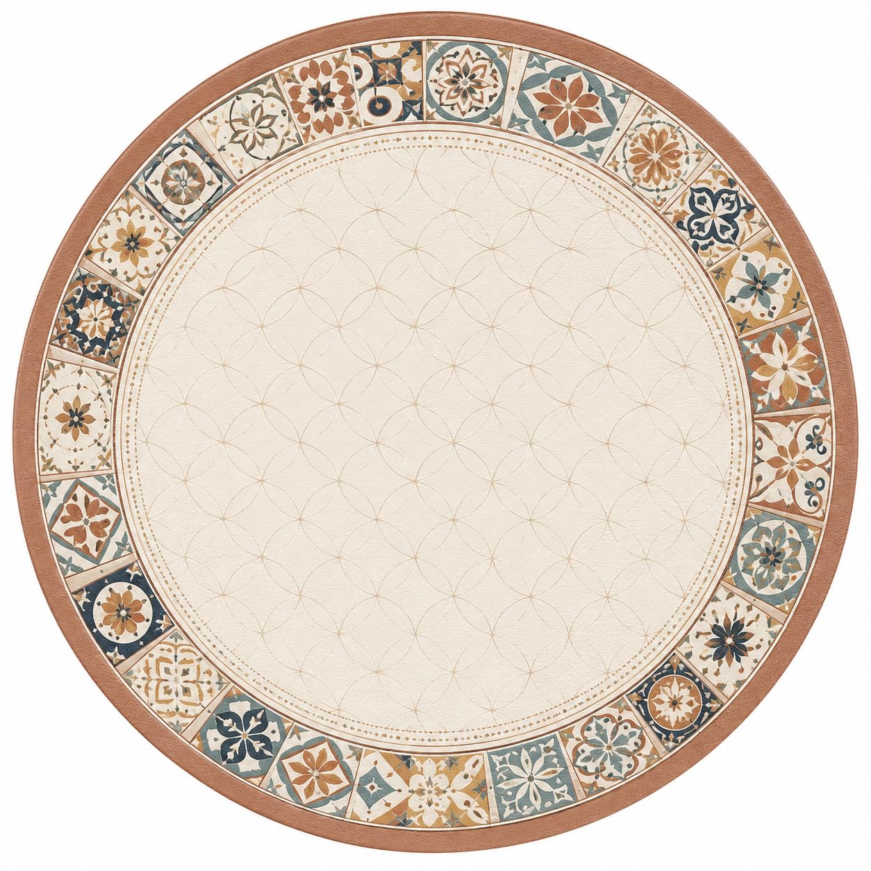 BLOMZA Round Table Mat, Boho Polyester Cover for Dining Table, Home Decor