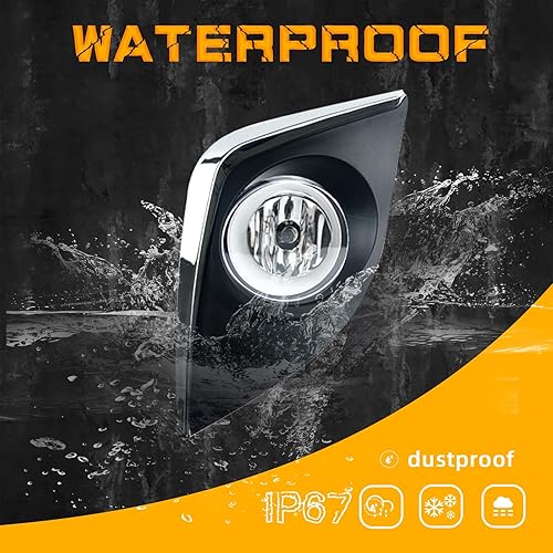 Miniatura 6 de Luces antiniebla para CorollaAltis CE ECO L LE 2014 2015 2016 con bombilla halógena H11 12V 55W y kit de interruptor y cableado (lente transparente)