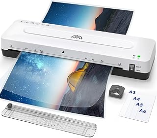 Laminator Machine 13Inch Laminating Machine - A3 Lamination Machine with 30 Laminating Pouches, Cold and Thermal Laminator Kit with Paper Cutter and Corner Rounder for Office Home School Use