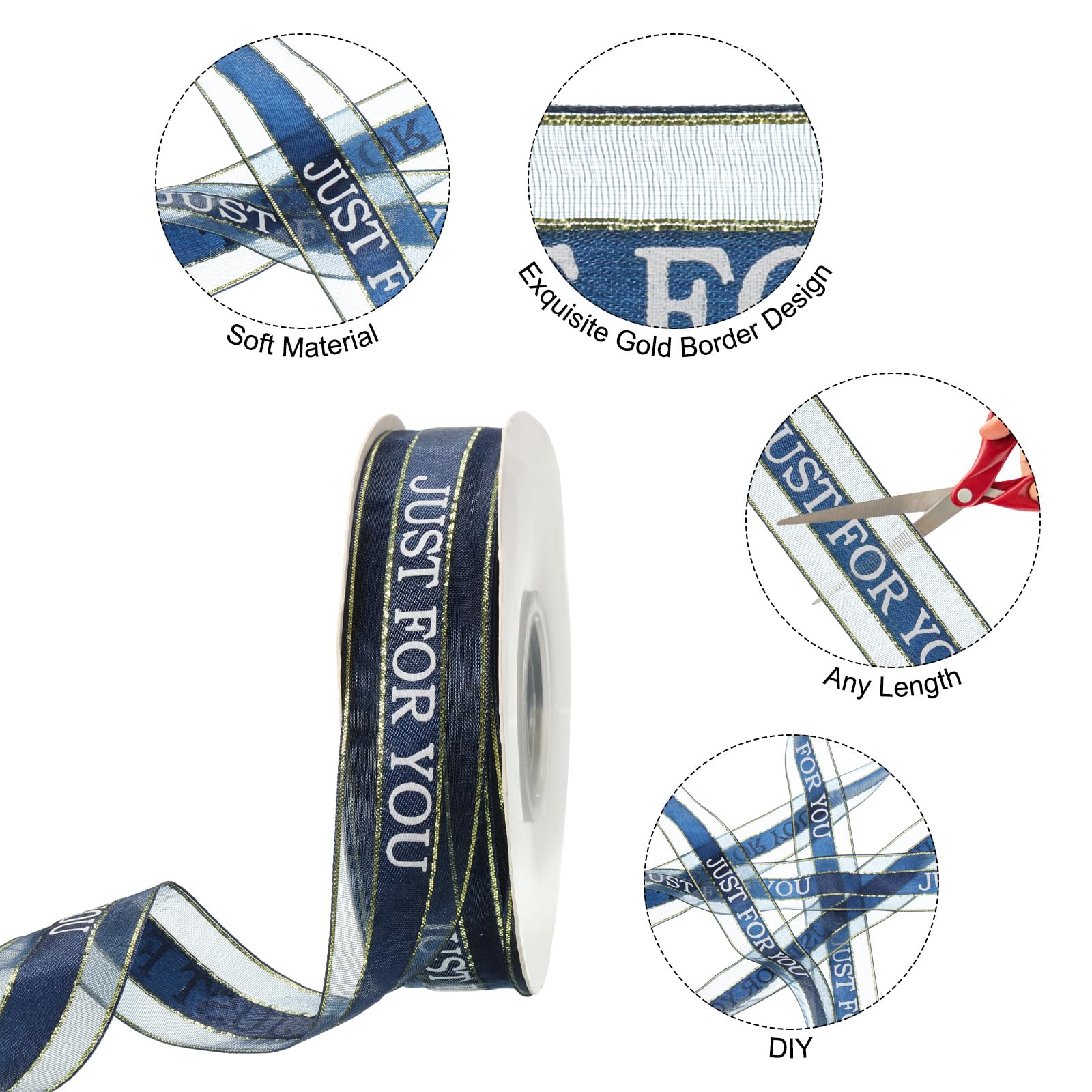 PATIKIL 1 Inch x 46 Yard Organza Chiffon Ribbon - Image 3