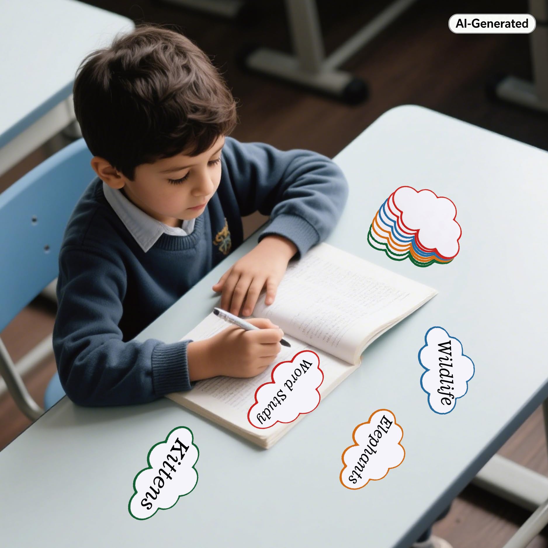 60 cartoncini da 22,9 x 14,9 cm, 4 colori con 40 articoli autoadesivi per scuola, ufficio, presentazioni, discussioni su argomenti