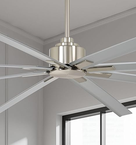 Miniatura 9 de Minka-Aire F896-84-BNW, Xtreme H2O Ventilador de techo de 84 pulgadas, acabado húmedo de níquel cepillado con aspas plateadas