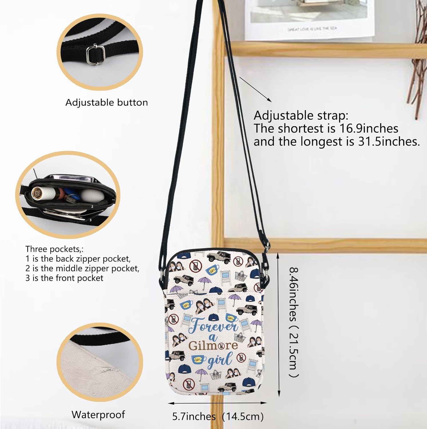 FOTAP Luke's Crossbody Bag Lorelai And Rory Fans Gift Luke's Diner Shoulder Bag TV show Merchandise - Image 4