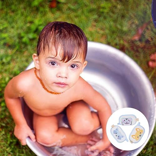 Miniatura 8 de Esponja de baño para bebé, 3 piezas, esponja suave para niños, exfoliante de malla suave y agradable a la piel, bonito diseño de dibujos animados