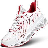 Peaya Men's Mesh Breathable Trail Running Shoes - Blade Sole Fashion Sport Sneakers for Walking & Tennis