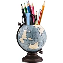 MUAMAX Globe Pen Pencil Holder for Desk Pen Organizer for Desk Desktop Organizer Pencil Cup Pot Desktop Accessories for Home Office School