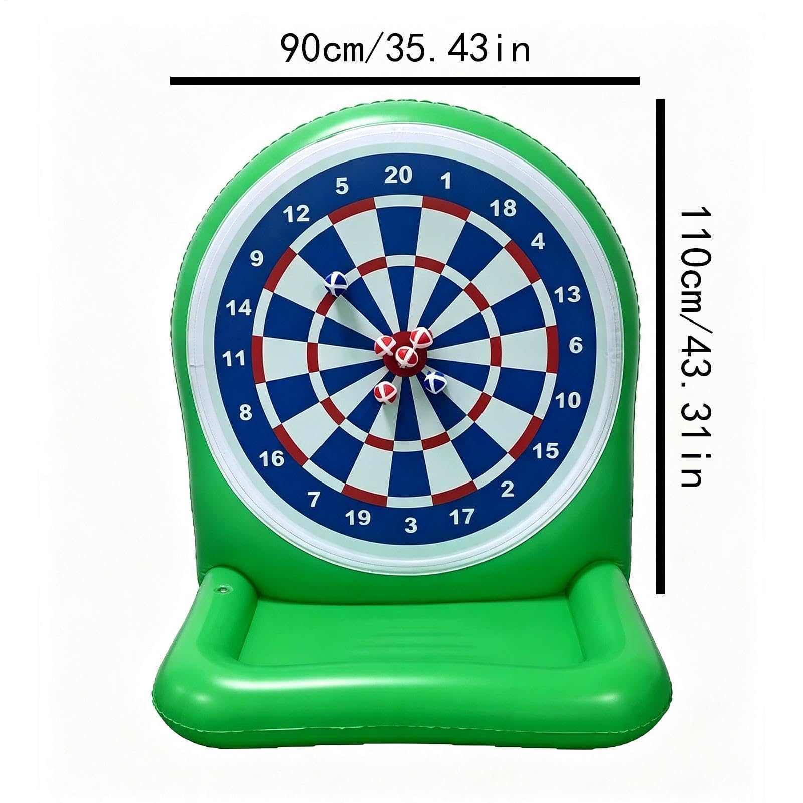 Aufblasbares Dartscheiben-Set für Terrasse, interaktiver Riese, schwimmend im Wasser, aufblasbare Karnevalsspiele für Gärtner-Darts, für Kinder und Erwachsene, Hinterhof, Rasen und Pool im Freien