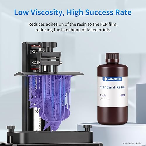 Vista 136 de ANYCUBIC - Resina para impresión 3D de gran compatibilidad para todas las impresoras LCD y DLP, antiamarilleo y de gran transparencia, resistente