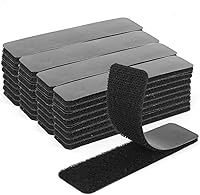 Vista 9 de Art3d 16 juegos de cinta adhesiva de gancho y bucle, tira adhesiva de doble cara de 1 pulgada x 4 pulgadas, resistente, color blanco