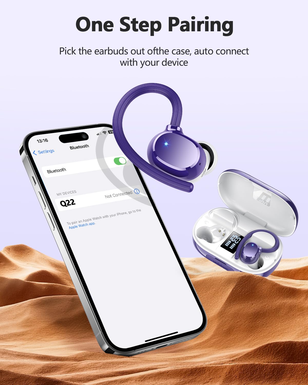 Cuffie Bluetooth Sport 2025 in Ear senza fili Bluetooth 5.3, 128 ore ultra leggere Earbuds con ferretto, 2025 cancellazione del rumore, HiFi Stereo, IP7 impermeabile jogging, indicatore LED