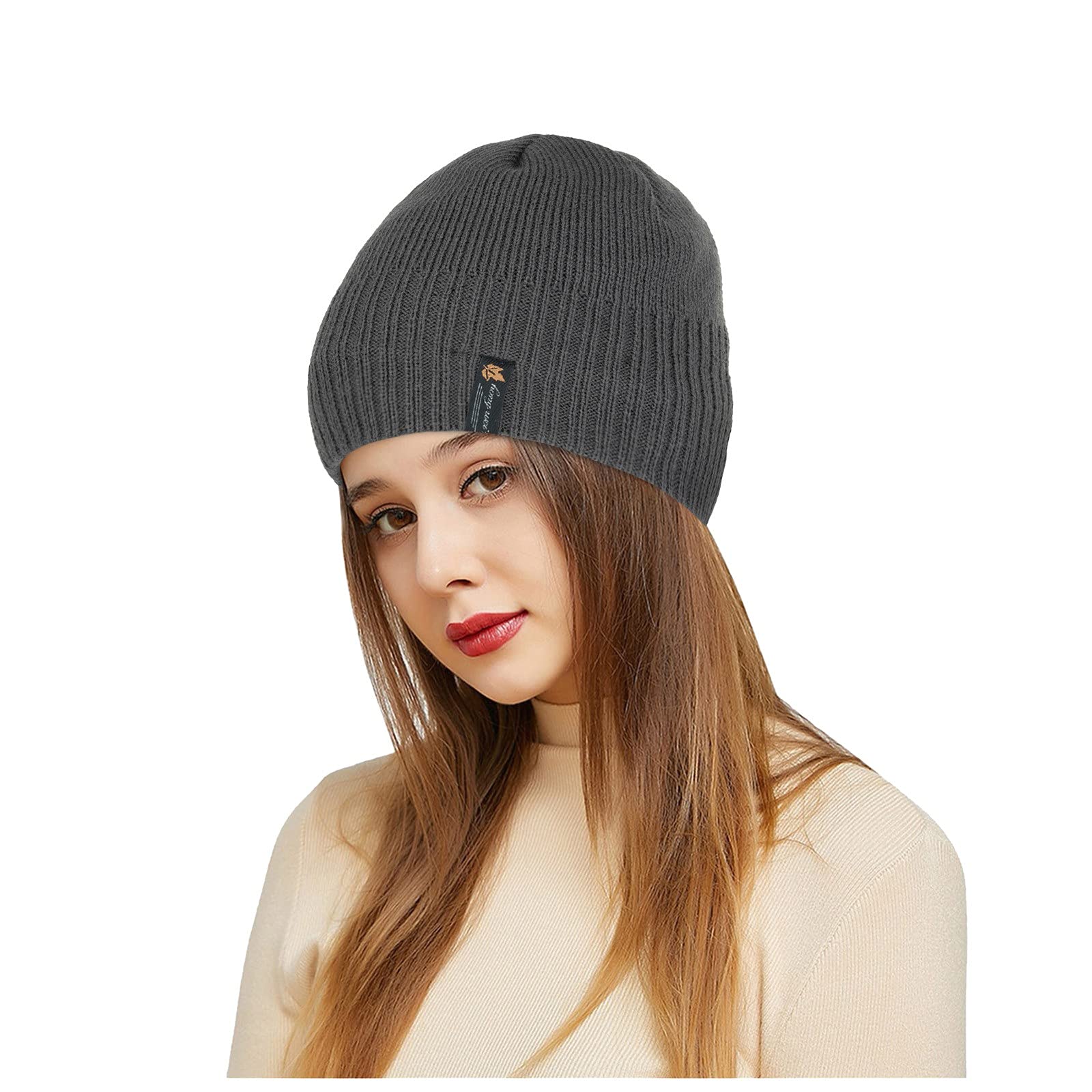 Cappello Invernale Caldo Resta Caldo Cappello Di Lana per Esterni per Adulti con Cappelli a Pipistrello Cappelli Lavorati a Maglia in Cappelli Invernali Turbante/Kgray/One Size