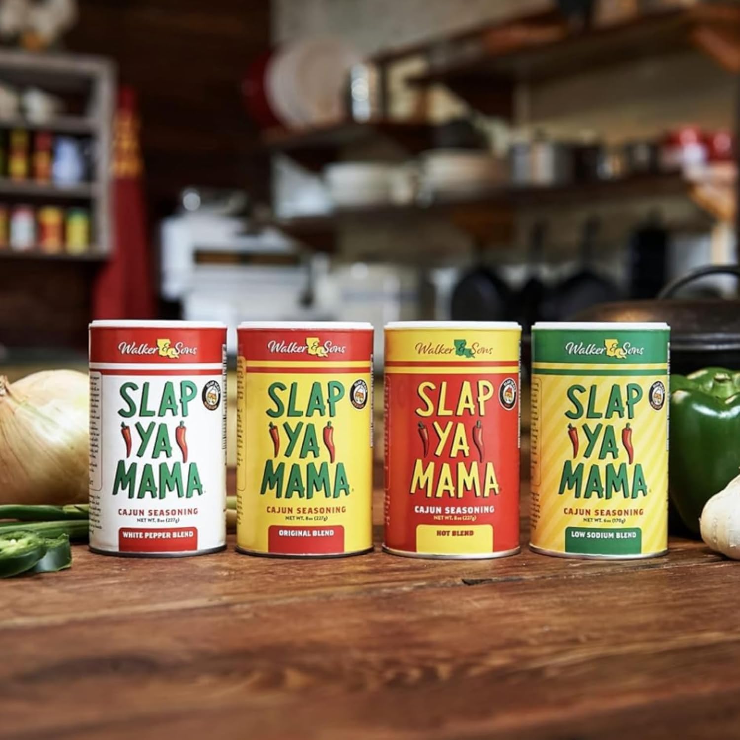 Slap Ya Mama Original Blend Cajun Seasoning, Kosher, Gluten Free, 8 Ounce (Pack of 6)