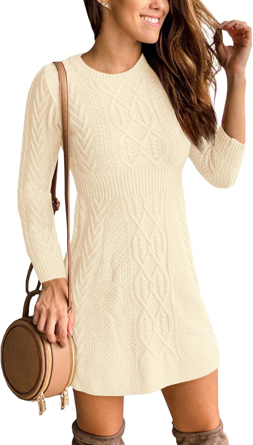 Fit and flare sweater dress Clearance