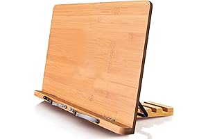 WISACC Study Gifts Stand XL-Book Holder Adjustable Foldable for Textbooks, Tablets, and Laptops