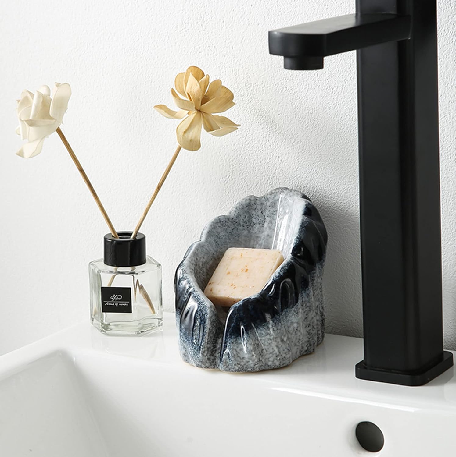 Soap Dish*Soap Box,Japanese Gradient Glaze Soap Dishes For Bar Soap, Bar Of Soap Holder, Self Draining Soap Dish, For Bathroom Kitchen-Galaxy-10x8x10cm(Galaxy)