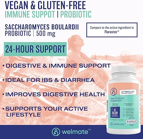 Miniatura 4 de WELMATE Kit de comodidad y equilibrio digestivo en la vía urinaria alivio del dolor urinario 99.5 mg (72 unidades) y probiótico Saccharomyces