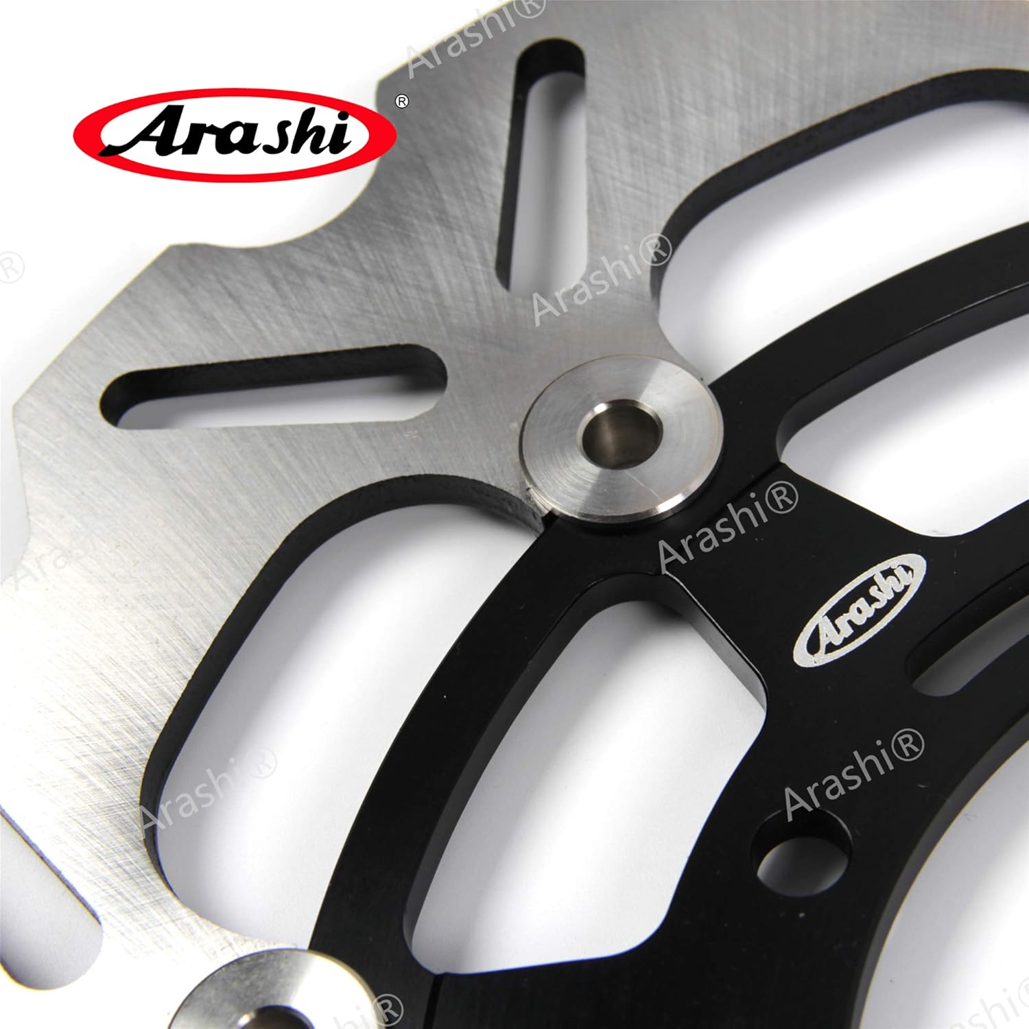 Arashi Front Rear Brake Discs Rotors for Suzuki GSXR 600 2008-2024, GSXR 750 2008-2021, GSXR 1000 2009-2015, Motorcycle Replacement Accessories Parts Black