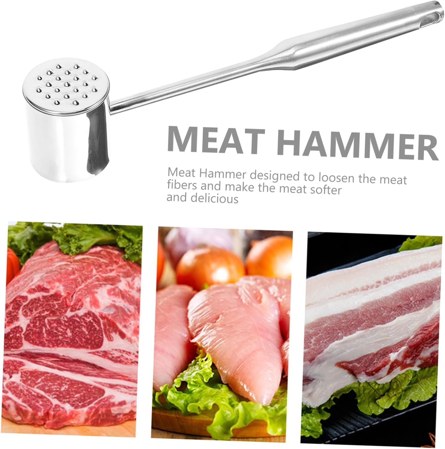 Meat Tenderizer Mallet Kitchen Meat Hammer Kitchen Supply Easy Cleaning