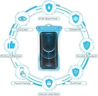 Vista 6 de UrbanX Universal Impermeable Teléfono Bolsa De Teléfono Celular Bolsa Seca Funda Diseñada Para Xiaomi Poco M3 Pro 5G Para Todos Los Otros Negro