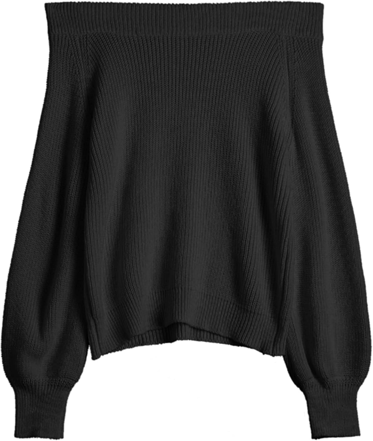 ZAFUL Sweaters for Women Off Shoulder Knit Sweater with Long Sleeve Loose Pullover Jumper Tops