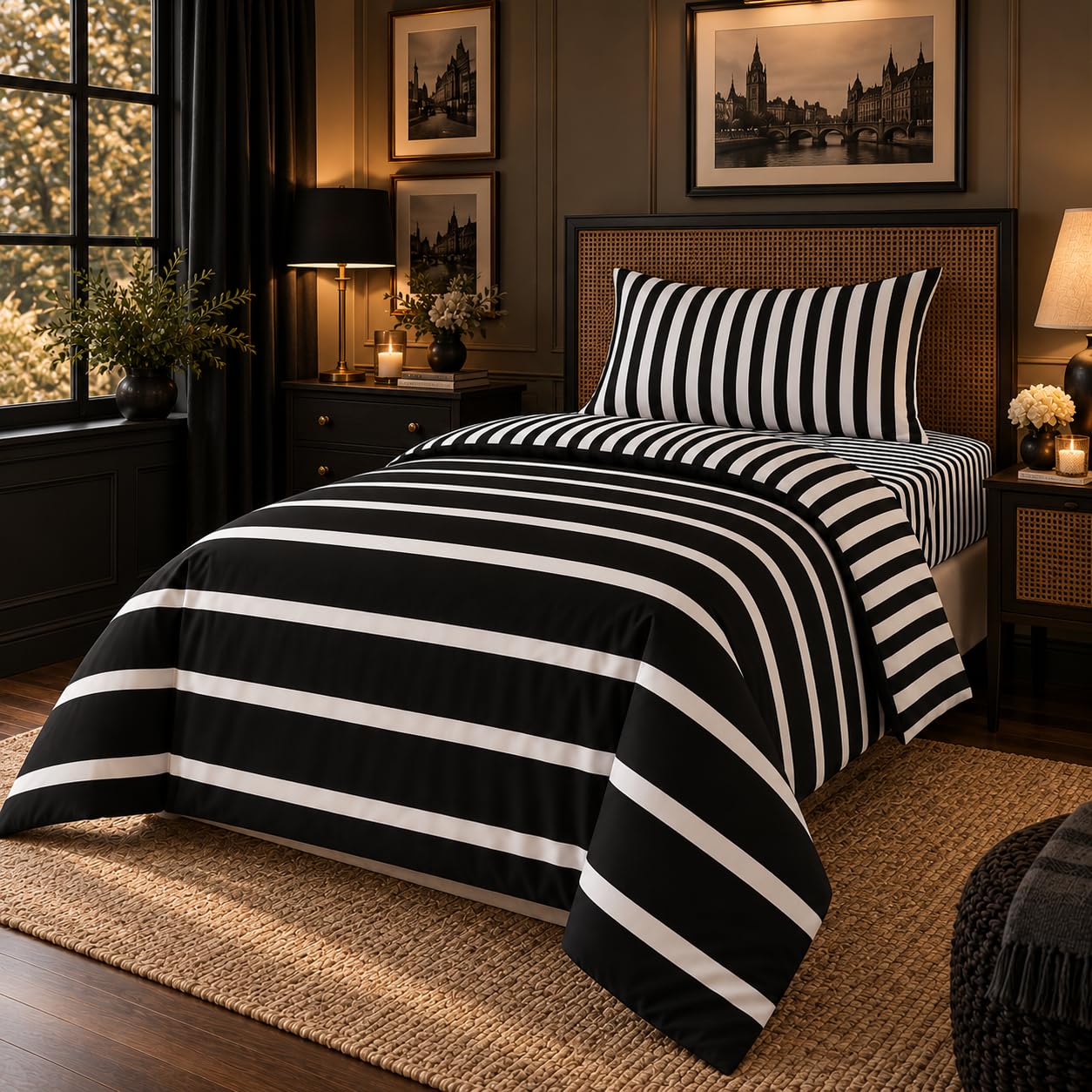 Opulent Living Single Bedding - 3pcs Duvet Cover, Fitted Sheet & Pillowcase