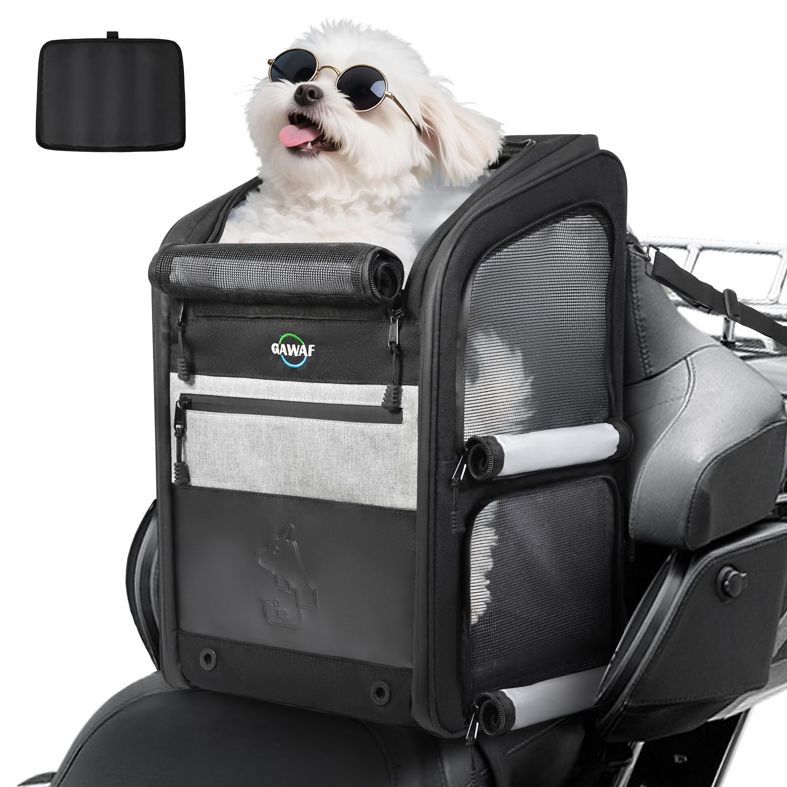 ドッグキャリー Amazon.co.jp: オートバイ犬用キャリーバッグ、17ポンド 小型犬&猫用