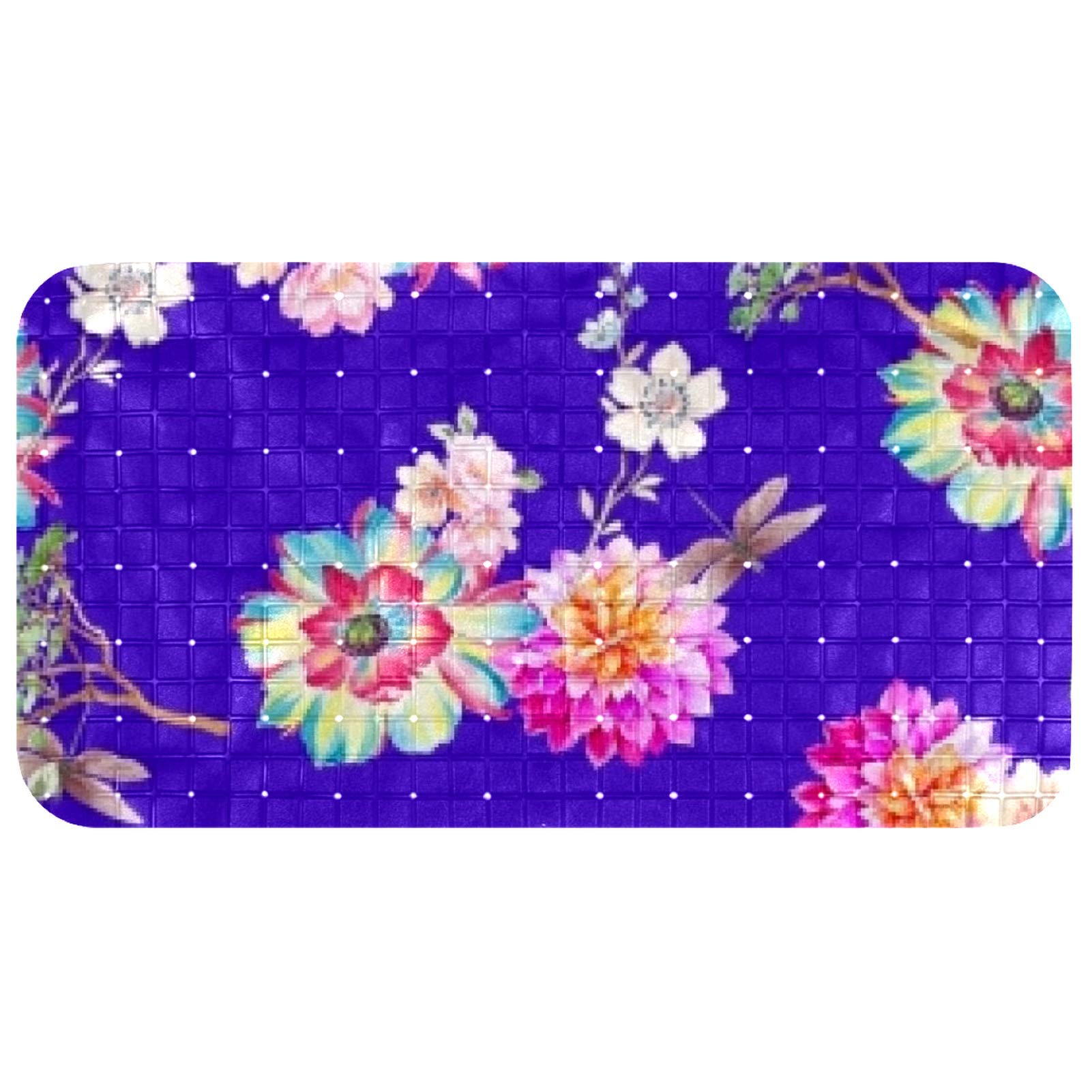Tapis de bain antidérapant élégant motif libellule 37,3 x 68,3 cm