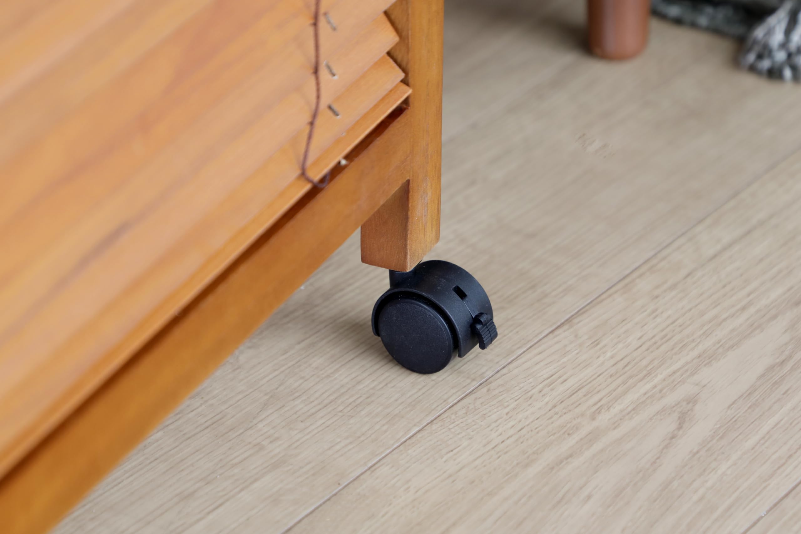 Amazon｜ブラインド衝立 2連 キャスター付き ミディアムブラウン JP