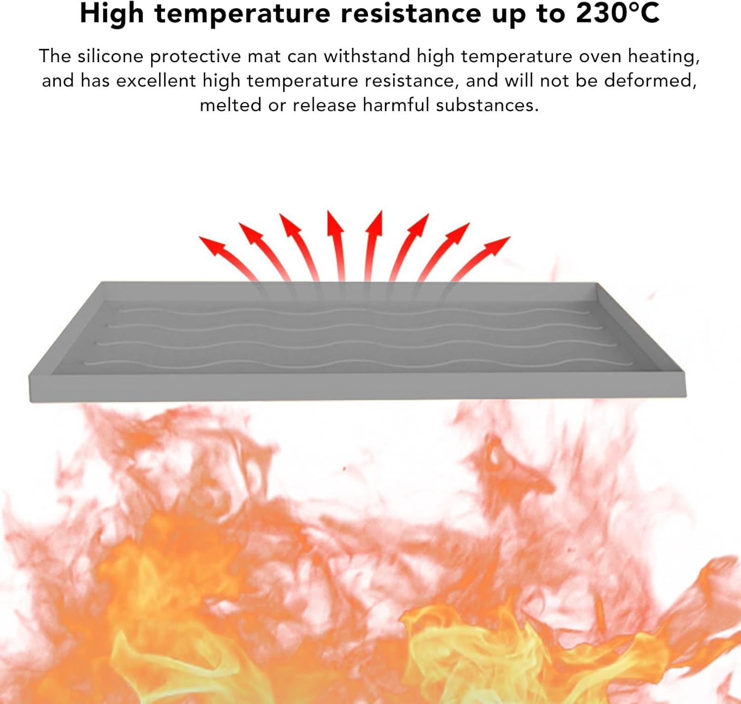 Grill Mat Silicone Blackstone Griddle Top Cover BBQ Silicone Cover Baking Pad Protective Pad Silicone Oven Mat Baking Pad Silicone Cover Cleaning Pad for Outdoor (36inch Grey)