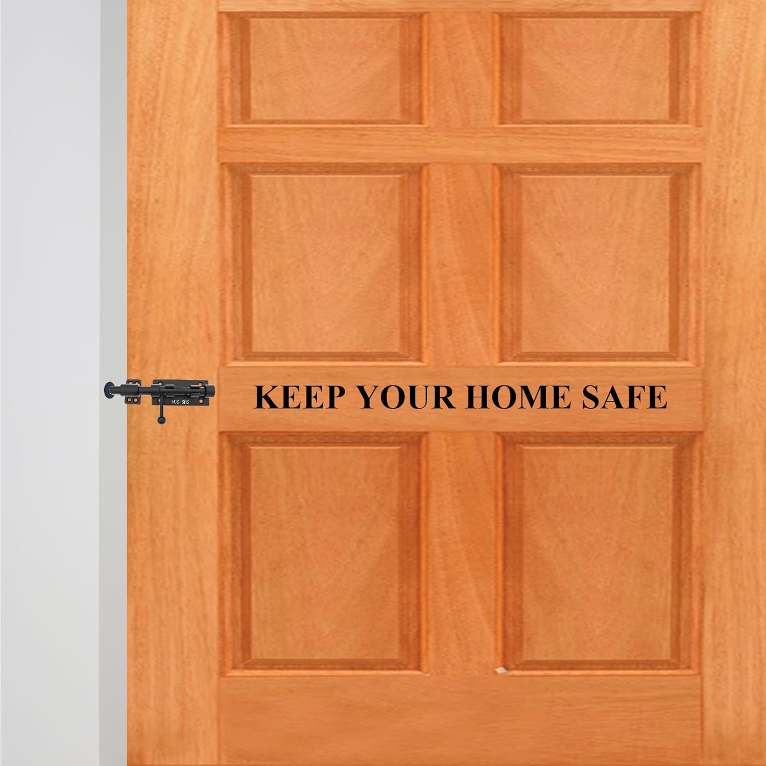 Slide Bolt Gate Latch Thickened Heavy Duty Door Latch Lock 304 Stainless Steel Barrel Bolt Lock Black Solid Gate Lock Door Latches Hardware with Screws and Dust Canister