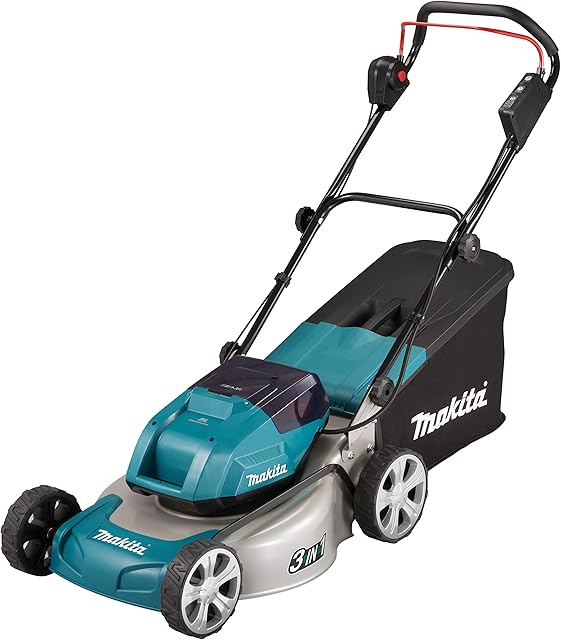 Makita DLM460PT2 Twin 18V (36V) Li-ion LXT Brushless Lawn Mower complete with 2 x 5.0 Ah Li-ion Batteries and Twin Port Charger