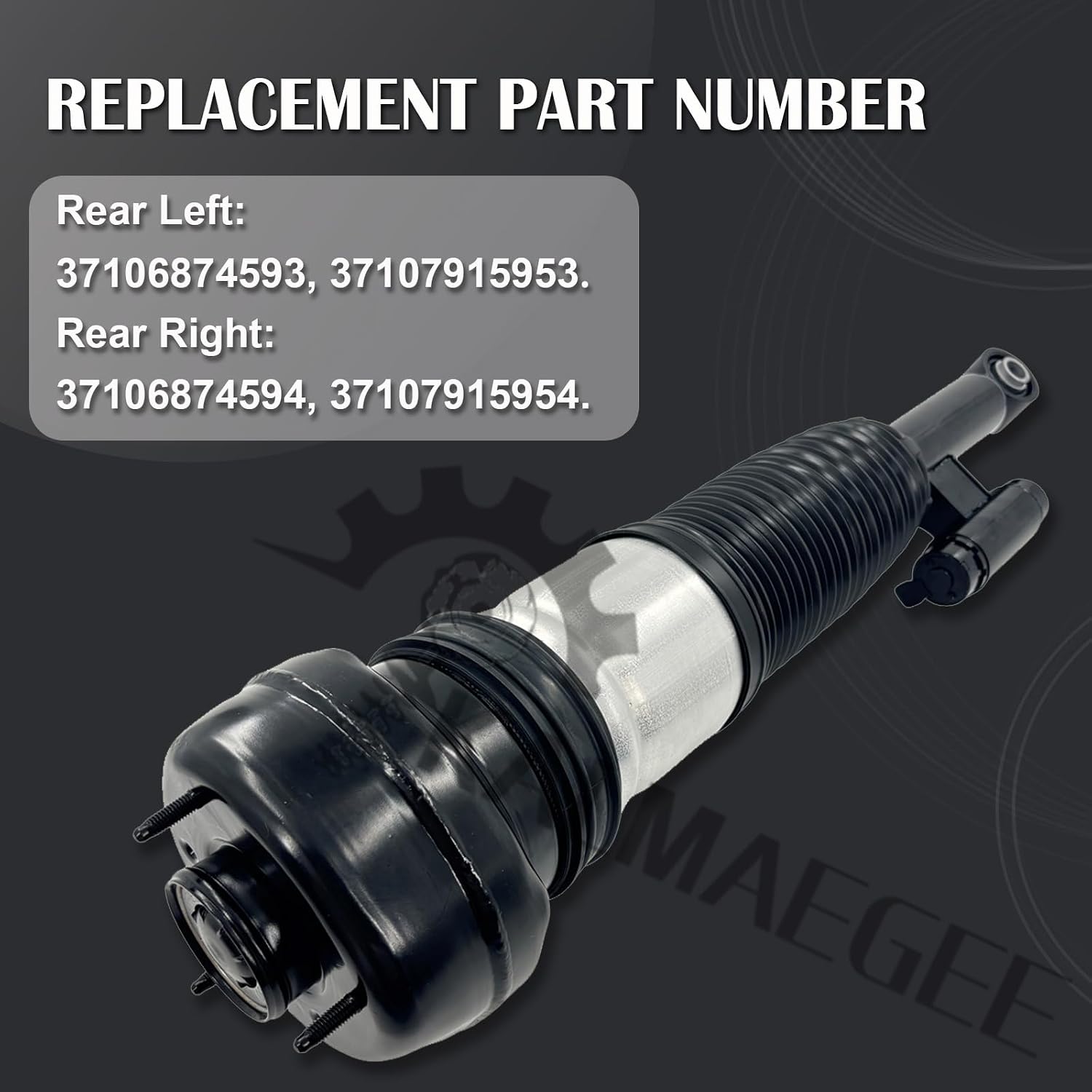 Pair Rear Air Suspension Shock Struts, Left and Right Rear Shocks for BMW G11 G12 740 750 760 2WD/xDrive 2016-2022, 37106874593 37106874594 37107915953 37107915954