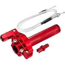Throttle Grip Throttle Cable Motorcycle 22mm Universal CNC Aluminum Accelerator Throttle Twist Grips Handlebars for KLX CR CRF EXC XR TTR CB SSR ATV Dirt Bike Pit Bike