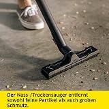 KÄRCHER 1.628-009.0 Aspirateur Eau et Poussières WD 2 Plus V-12/4/18/C, avec Filtre Cartouche, Sachet Filtre Ouate, 1000 W, Cuve PVC : 12 l, Tube d'Aspiration : 1,8 m, Suceur Sol/Fentes, Jaune - 4