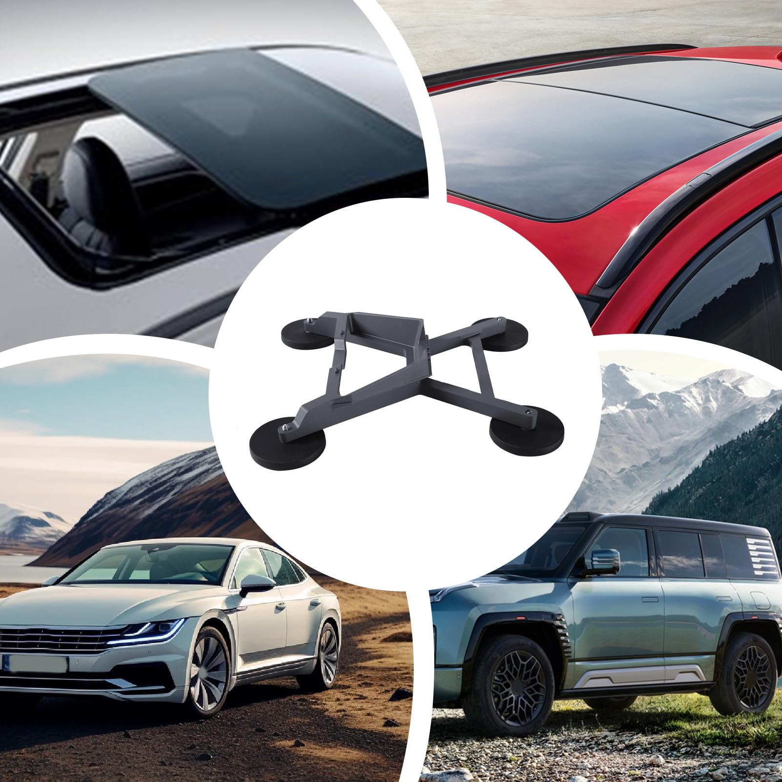 Soporte para Parabrisas Magnético Ajustable para Techo Solar | Soporte para GPS y Tabletas de Ventana de Coche para Portátil Vehículos Autocaravana Barcos Aviones SUV Viajes y Camping