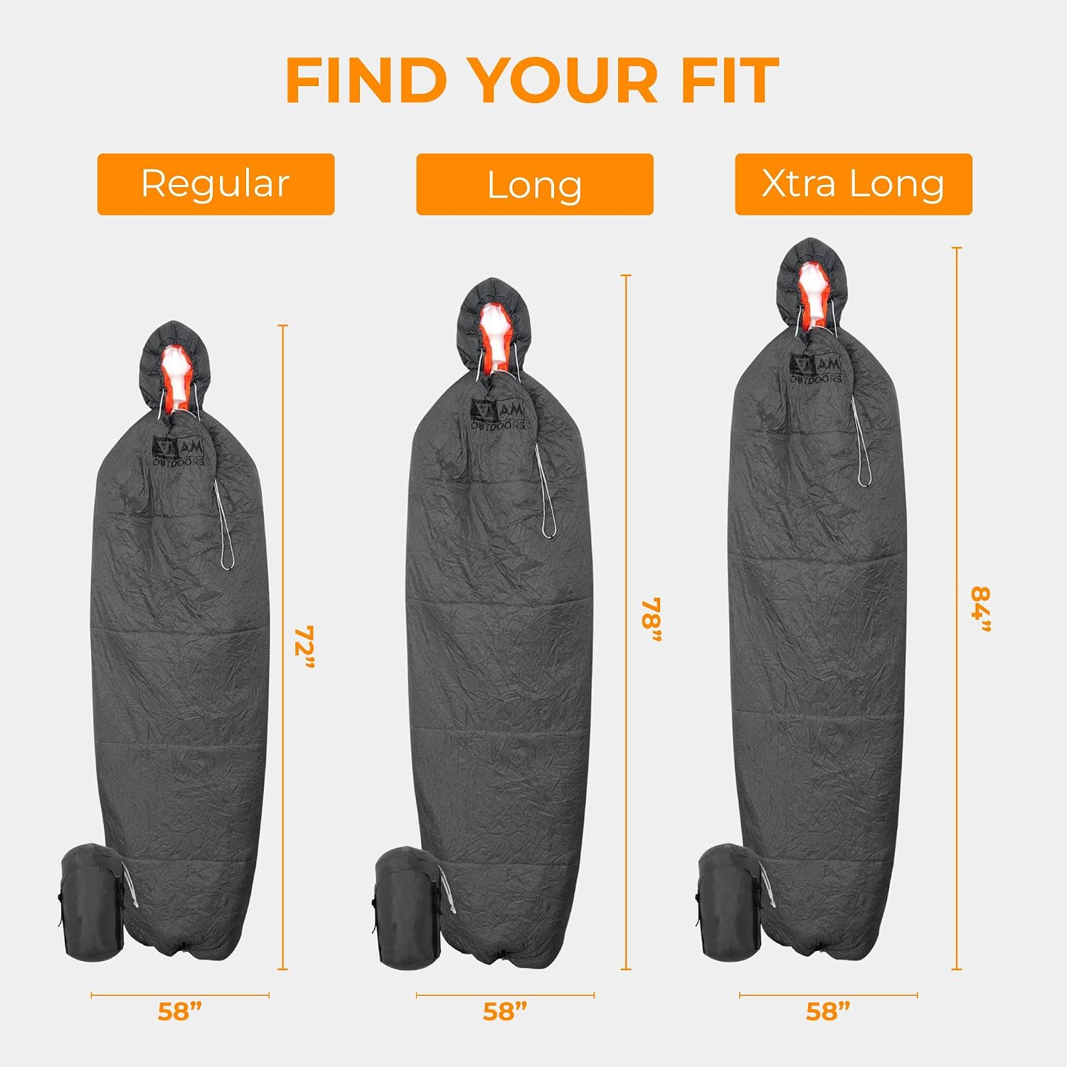 VIAM Outdoors 10 Degree Camping Quilt: Backpacking Quilt Ultralight, Removable Hood, Zippered Footbox, & Pad Straps for Camping, Hiking, Backpacking, Hammocks - Down, Extra Long