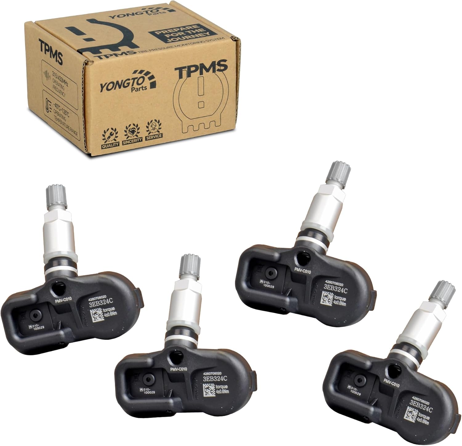 TPMS Sensor 315MHz Compatible with Toyota Camry Corolla Highlander Prius Lexus ES300h GS200t NX300 LS600h Scion iM 4PCS Tire Pressure Monitoring Sensor Replace OE 4260706020 28103CA001