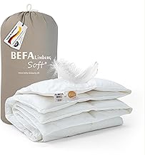 Down Duvet All Year Round 100 x 135 cm Feather Duvet 90% Feathers and 10% Down Breathable & Easy Care for Allergy Sufferers (NOMITE) Animal Welfare (Downpass) Oeko-Tex Class 1 Made in