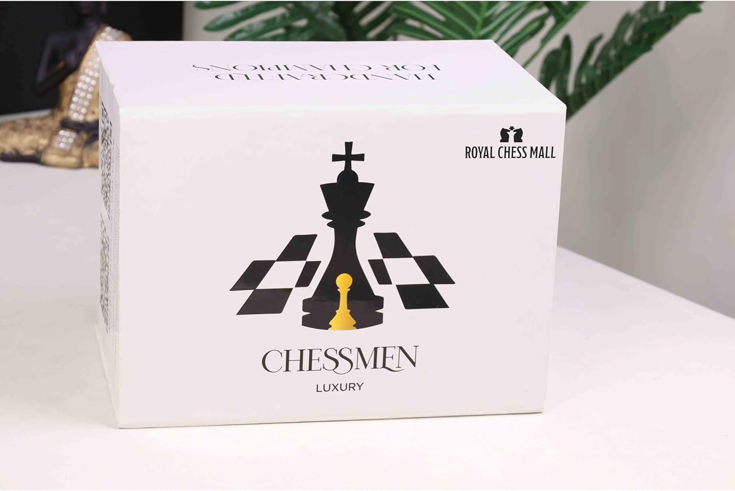 Royal Chess Mall - 4.6" Prestige Luxury Staunton Chess Pieces Only Set -Bud Rosewood- Triple Weighted