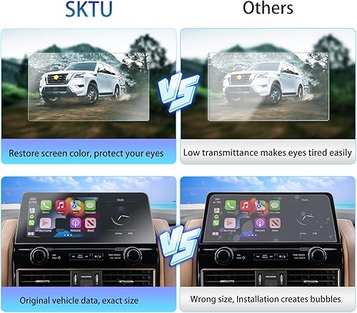 Vista 100 de SKTU Protector de pantalla de 8 pulgadas para Rogue 2021-2026 (SV, Rock Creek) / Altima SV 2019-2025 / Sentra (SR, SV) 2020-2025 Accesorios Rogue