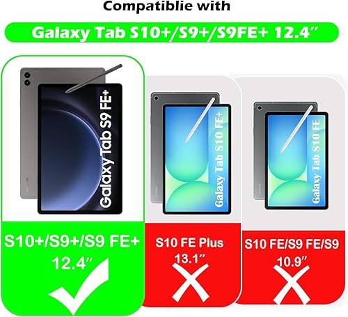 Miniatura 2 de Funda para Galaxy Tab S9 FE PlusTab S9 Plus de 12.4 pulgadas para niños 2023, funda EVA a prueba de golpes con soporte de mango para Samsung S9 FE