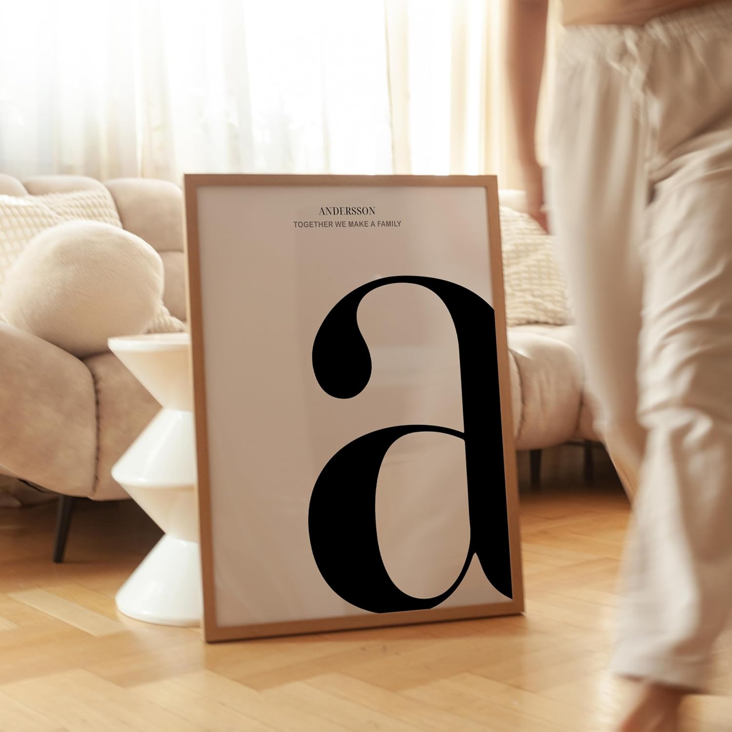 Poster Master Personalized Letter A Print, Customized Family Name Poster and Canvas, Typography Art, Gift for Parents, Relatives, Available in 8x10 to 30x40